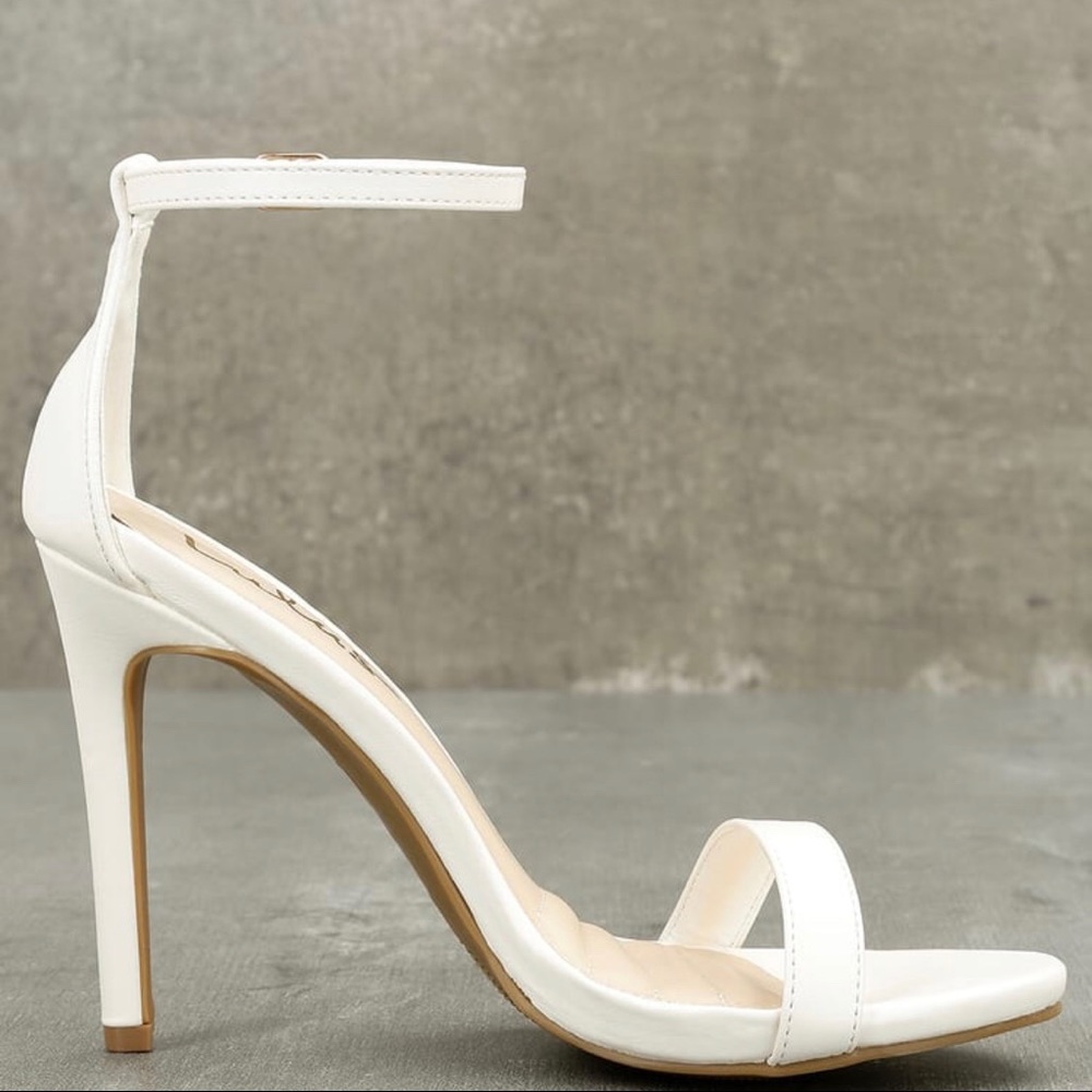 lulu white heels
